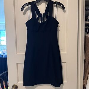 Aqua | Cutout Little Black Dress, Size: M